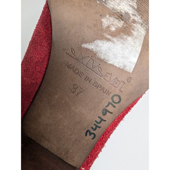 Sundance Sixty-Seven Red Suede Couwboy Boots Size EU 37 US 7 - Picture 8 of 8